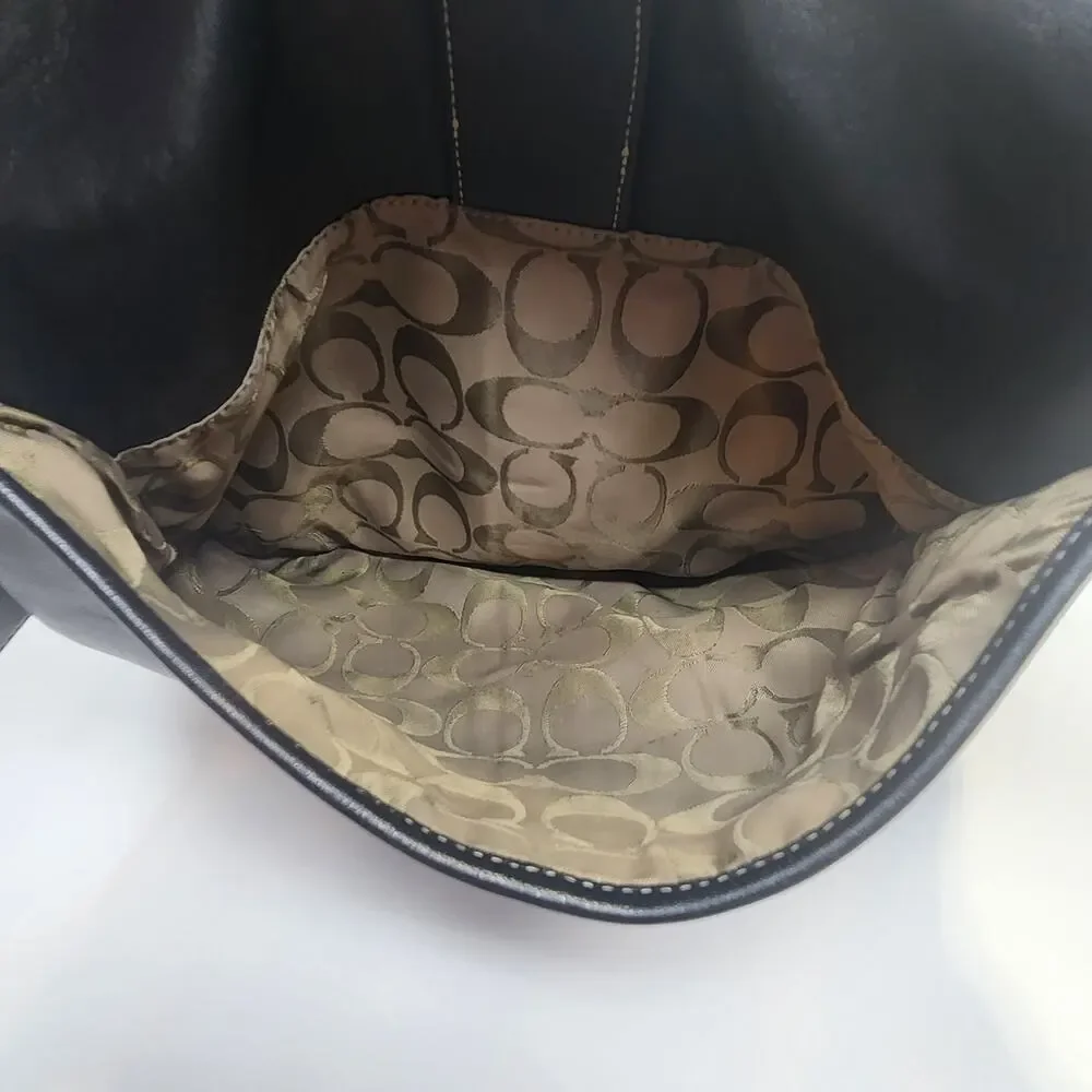 Coach 9480 Soho Flap Satchel Black Leather Crossbody Bag Vintage Designer 1990s